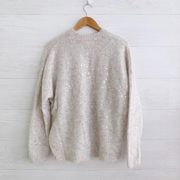 Sezane La Maille Paris - Women's Crew Neck Wool Mohair - Picture 4 of 6